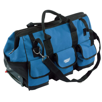 Draper Tools Rollende Werkzeugtasche 60×30×35 cm Blau und Schwarz 58 L