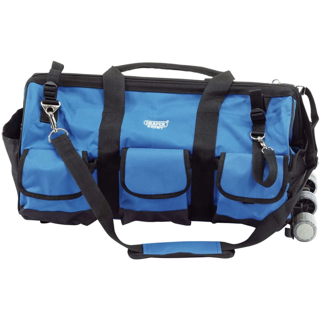 Draper Tools Rollende Werkzeugtasche 60×30×35 cm Blau und Schwarz 58 L