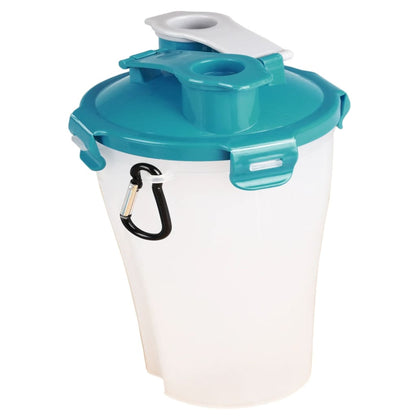 FLAMINGO 2-in-1 Haustier-Reisebecher für Wasser/Futter Trinka Blau