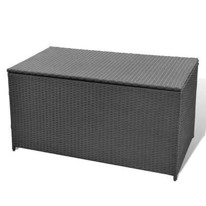 Garten-Auflagenbox Schwarz 120x50x60 cm Poly Rattan