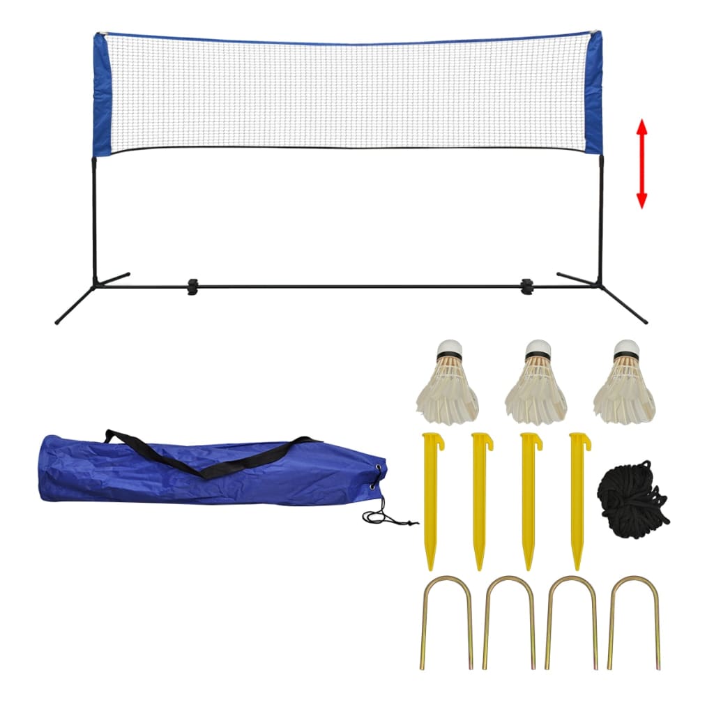 Badmintonnetz-Set mit Federbällen 300 x 155 cm