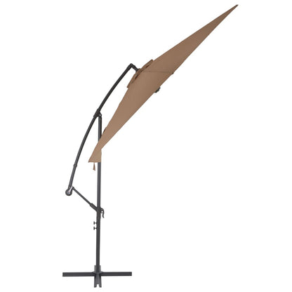 Ampelschirm mit Aluminium-Mast 300 cm Taupe