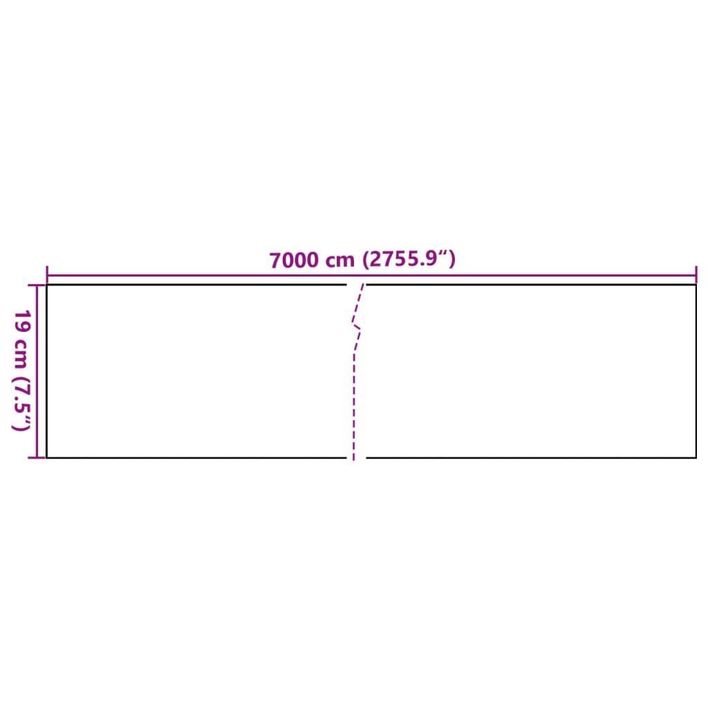 Gartenzaun-Sichtschutz PVC 70×0,19 m Dunkelgrau