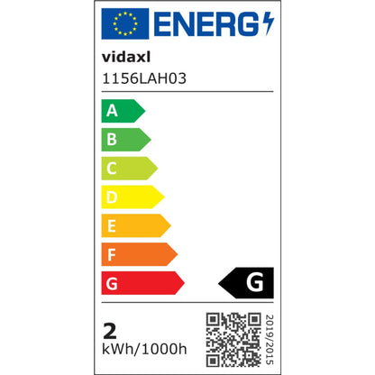 Strahler 2 Stk. mit Glühlampen 2 W Schwarz E27