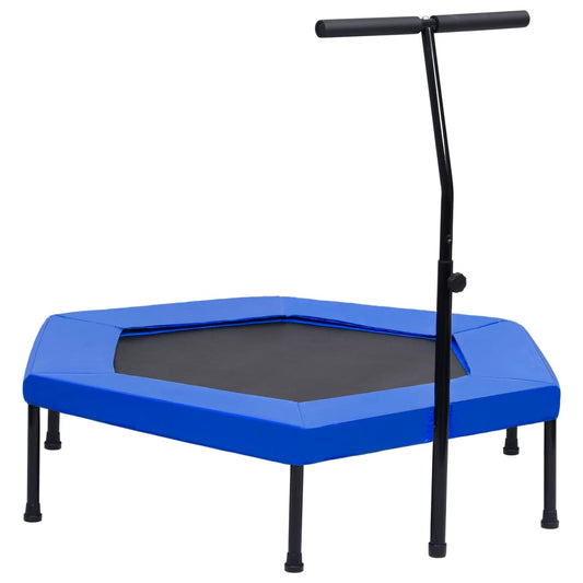 Fitness Trampolin mit Griff Sicherheitspolster Sechseck 122 cm