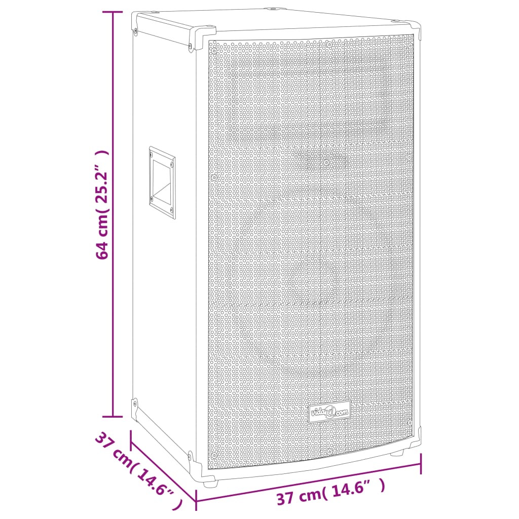 Professioneller HiFi-/Bühnen-Lautsprecher Passiv 1000 W Schwarz