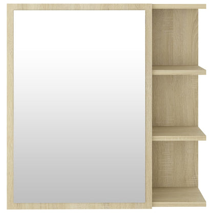 Bad-Spiegelschrank Sonoma-Eiche 62,5x20,5x64 cm Holzwerkstoff