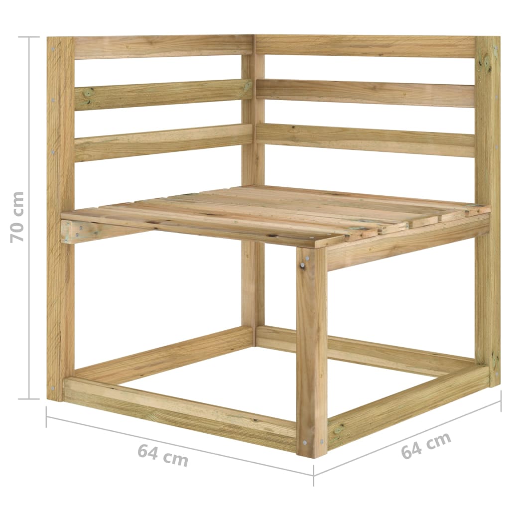 10-tlg. Garten-Lounge-Set Grün Imprägniertes Kiefernholz