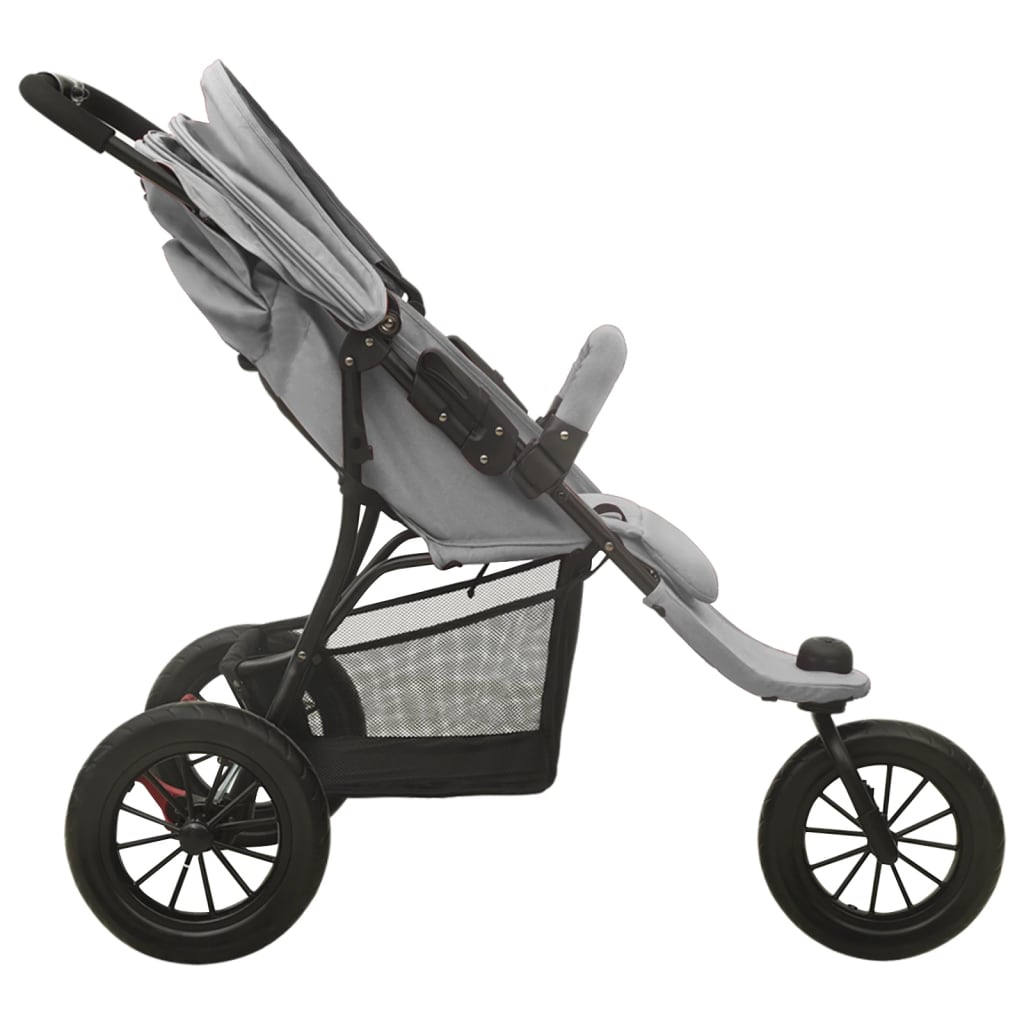 Kinderwagen Hellgrau Stahl