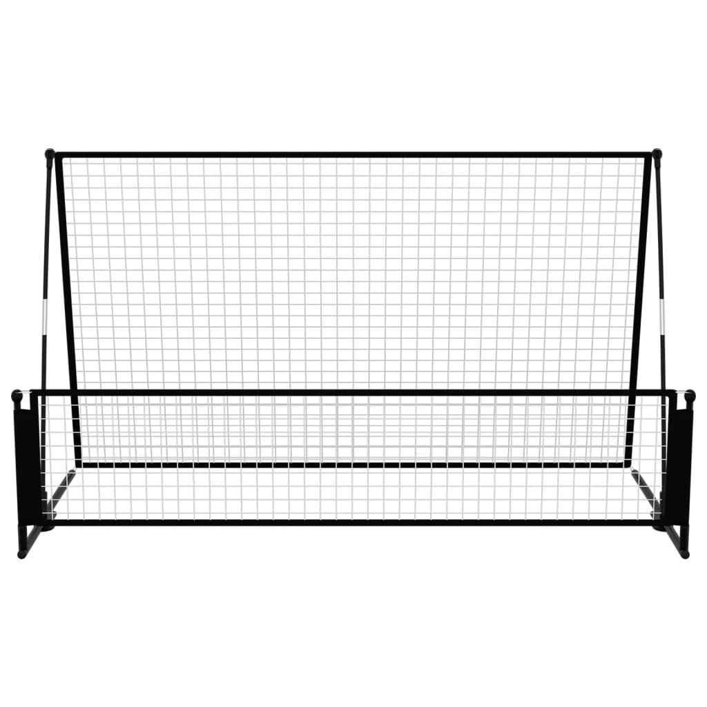 2-in-1 Rebounder und Fußballtor 202x104x120 cm Stahl