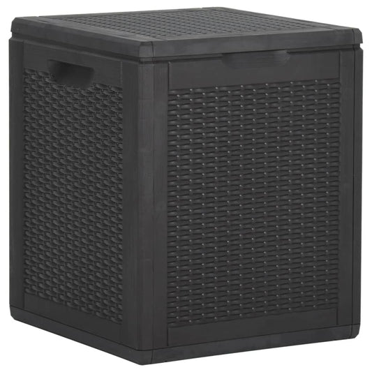 Garten-Aufbewahrungsbox 90 L Schwarz PP Rattan