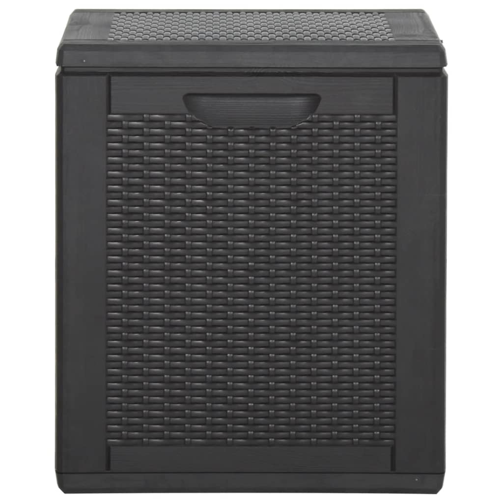 Garten-Aufbewahrungsbox 90 L Schwarz PP Rattan