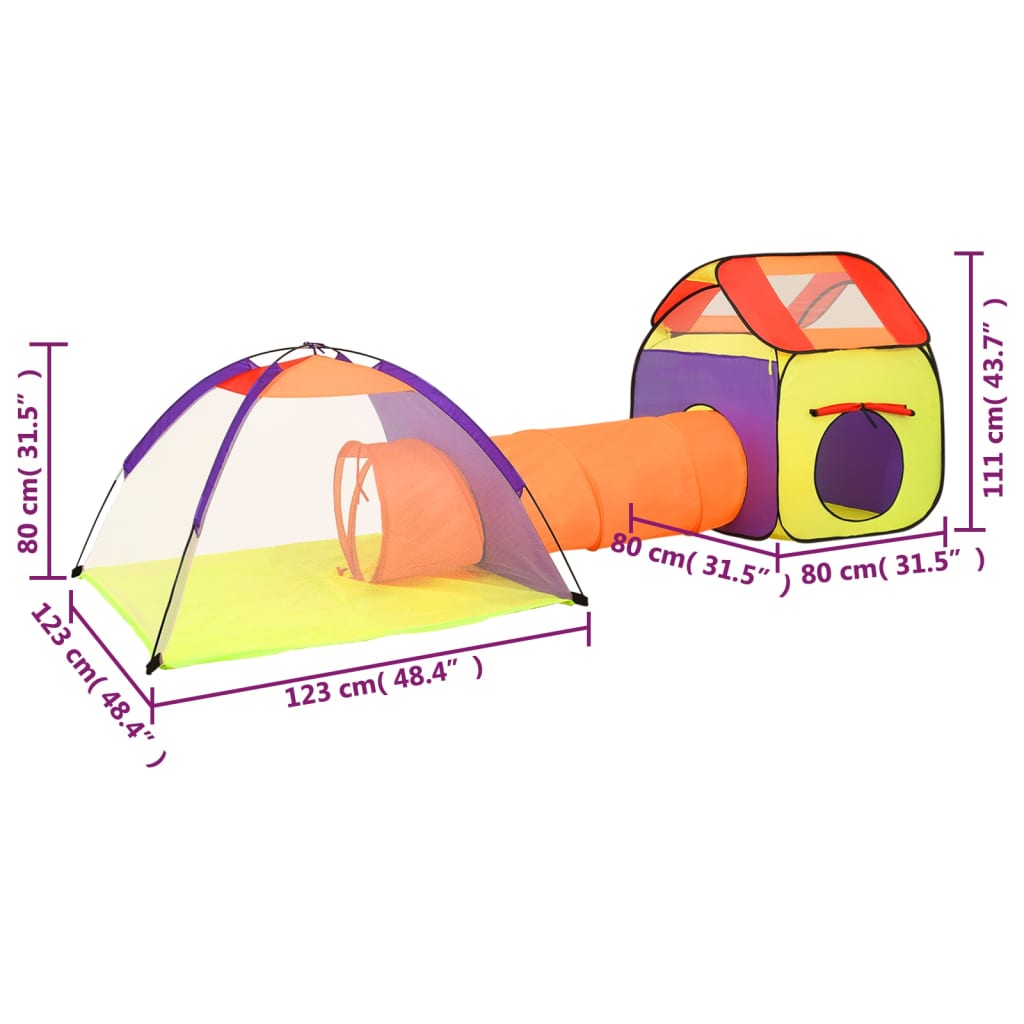 Spielzelt für Kinder Mehrfarbig 338x123x111 cm