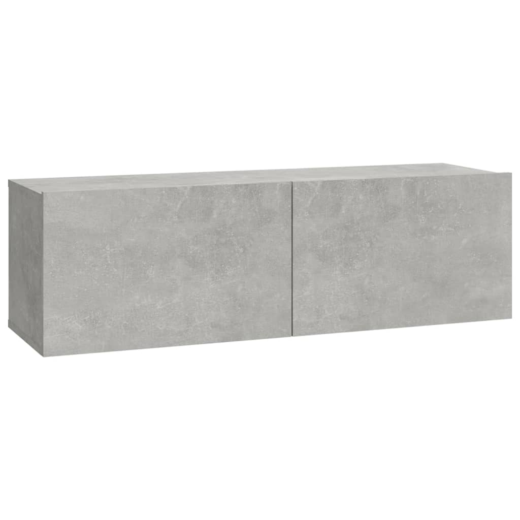 3-tlg. TV-Schrank-Set Betongrau Holzwerkstoff