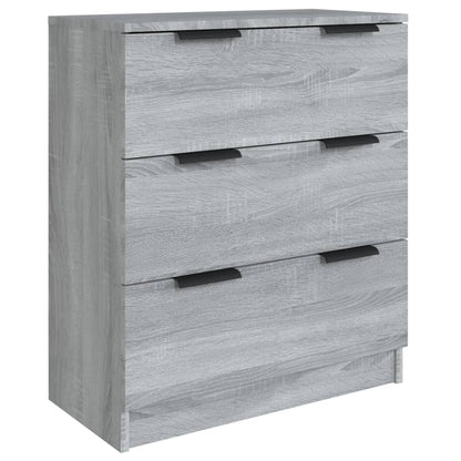 3-tlg. Sideboard Grau Sonoma Holzwerkstoff