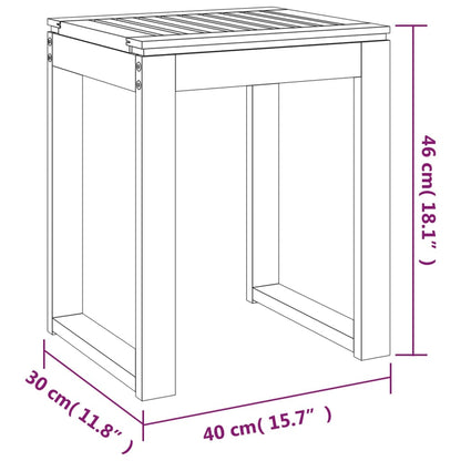 Badhocker 40x30x46 cm Massivholz Nussbaum