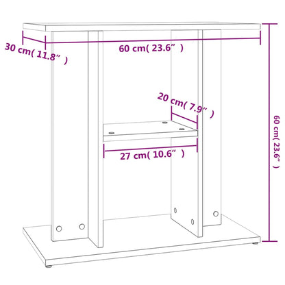 Aquariumständer Hochglanz-Weiß 60x30x60 cm Holzwerkstoff