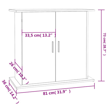 Aquariumständer Weiß 81x36x73 cm Holzwerkstoff