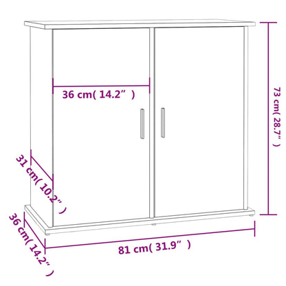 Aquariumständer Weiß 81x36x73 cm Holzwerkstoff