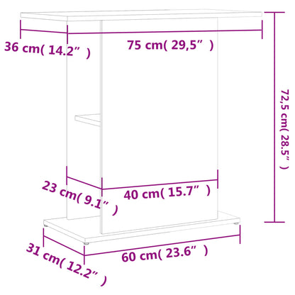 Aquariumständer Hochglanz-Weiß 75x36x72,5 cm Holzwerkstoff