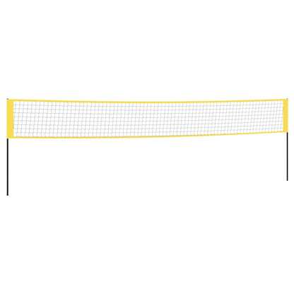 Badminton-Netz Gelb und Schwarz 600x155 cm PE-Gewebe