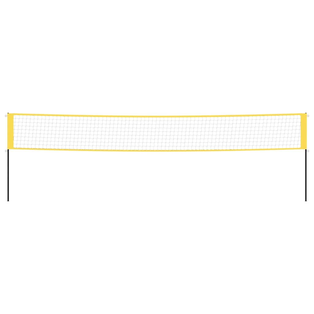 Badminton-Netz Gelb und Schwarz 600x155 cm PE-Gewebe