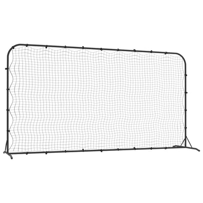 Fußball-Rebounder Schwarz 366x90x183 cm HDPE