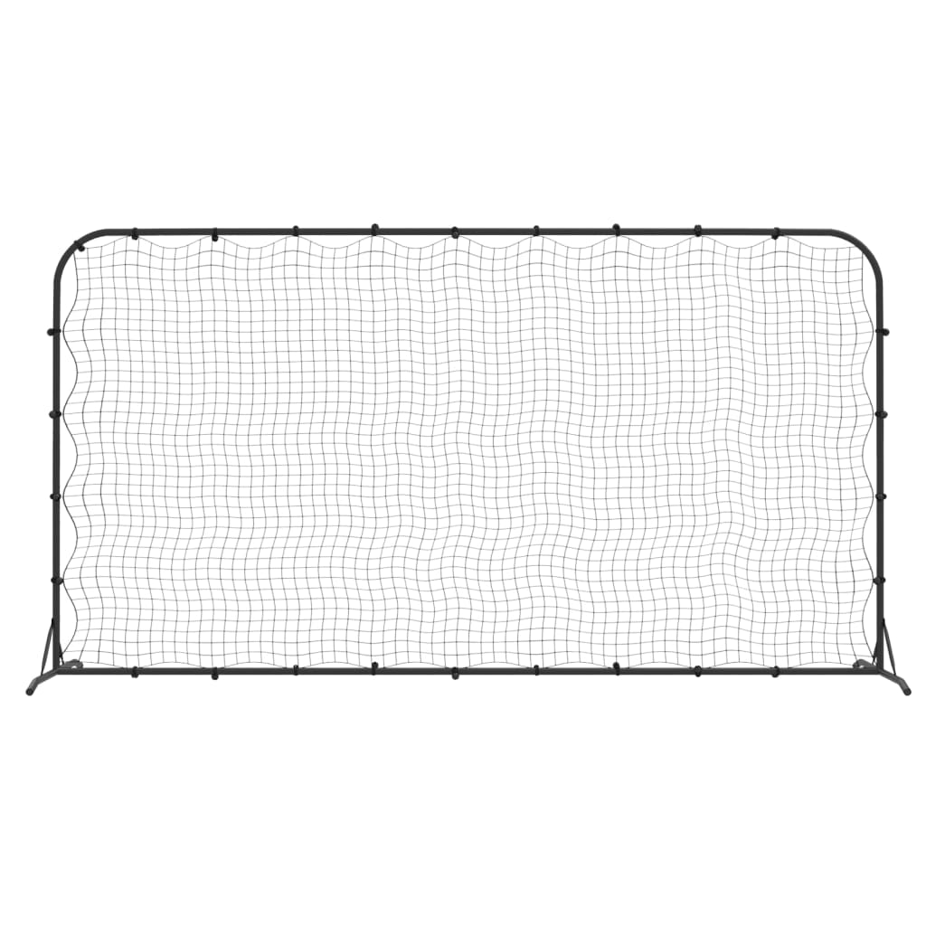 Fußball-Rebounder Schwarz 366x90x183 cm HDPE