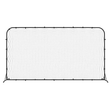 Fußball-Rebounder Schwarz 366x90x183 cm HDPE