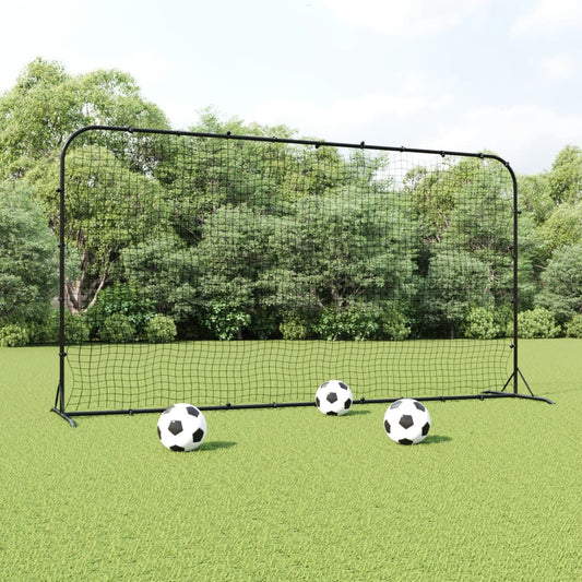 Fußball-Rebounder Schwarz 366x90x183 cm HDPE