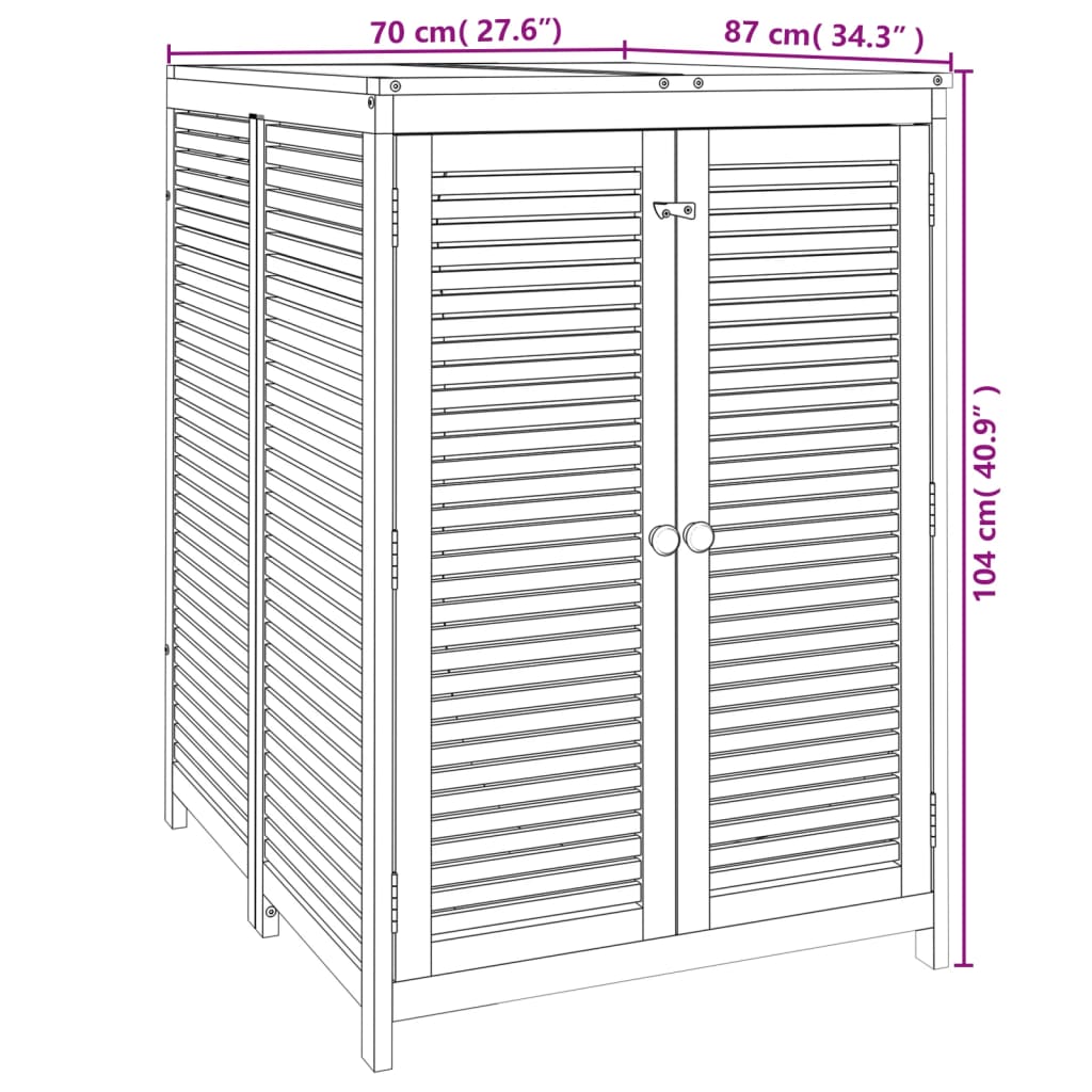 Gartenbox 70x87x104 cm Massivholz Akazie