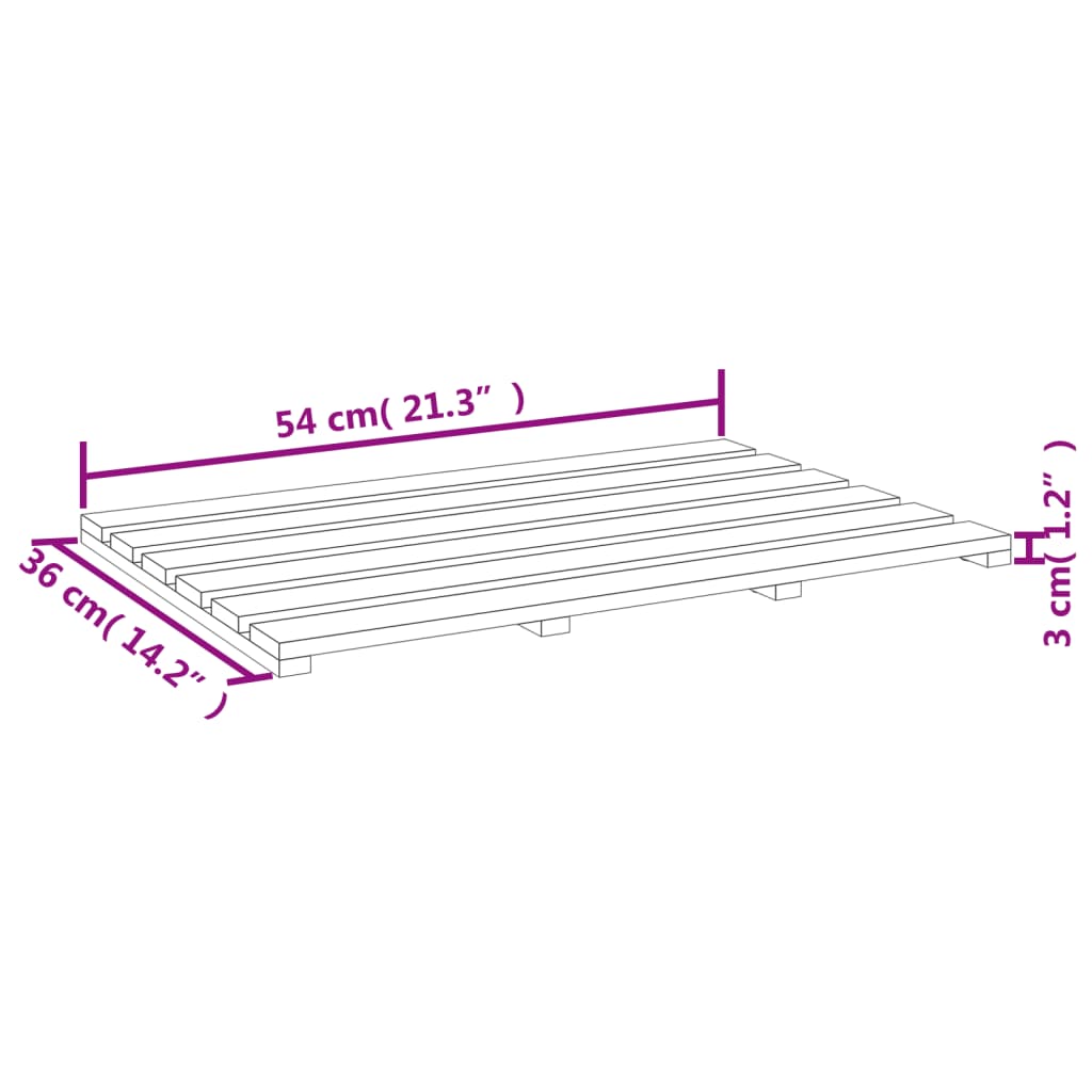 Badematte Bambus 54x36 cm